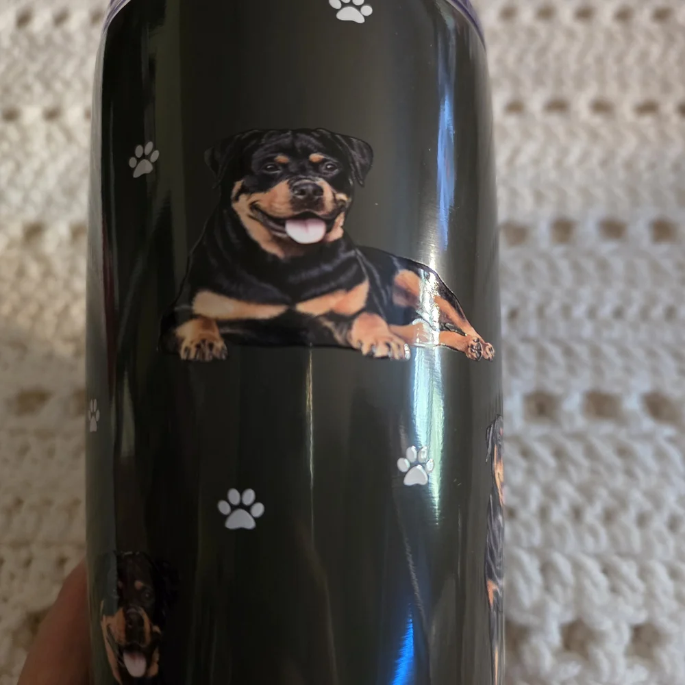 Serengeti Black Shiny Rottweiler Ultimate Tumbler